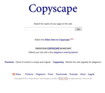 Сервис Copyscape